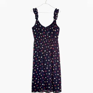 Madewell Ruffle-Strap Wrap Dress in Confetti Floral Size 4